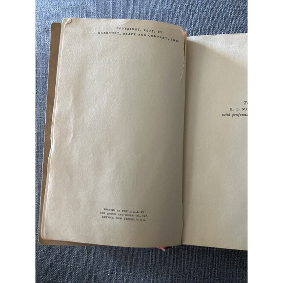 Elmer Gantry Sinclair Lewis HC 1927 Harcourt Brace 1st Edition Red Rare - Picture 10 of 14